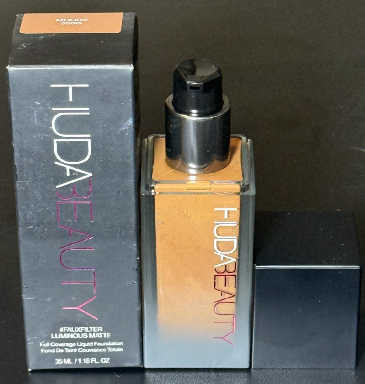 Huda Beauty FauxFilter Luminous Matte Liquid Foundation ~ MOCHA 500G ~ 1.18 oz