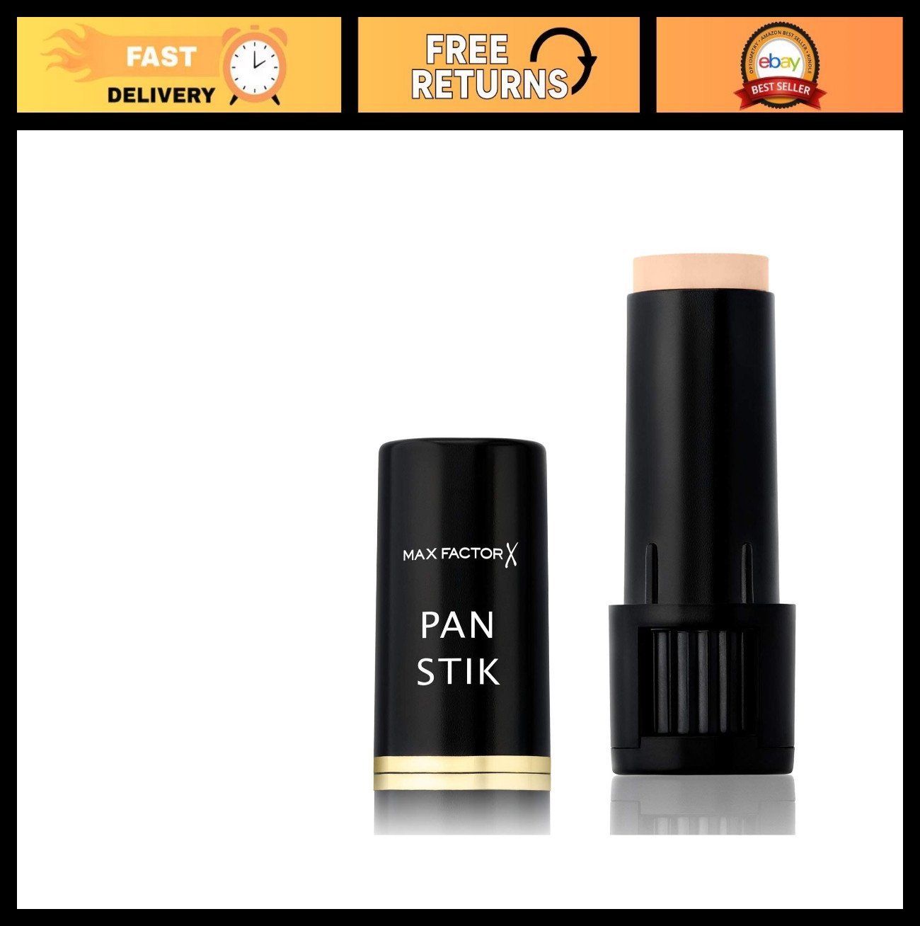 3 Pack Pan Stik Foundation, 13 Nouveau Beige, Creamy Coverage, Long-Lasting Make