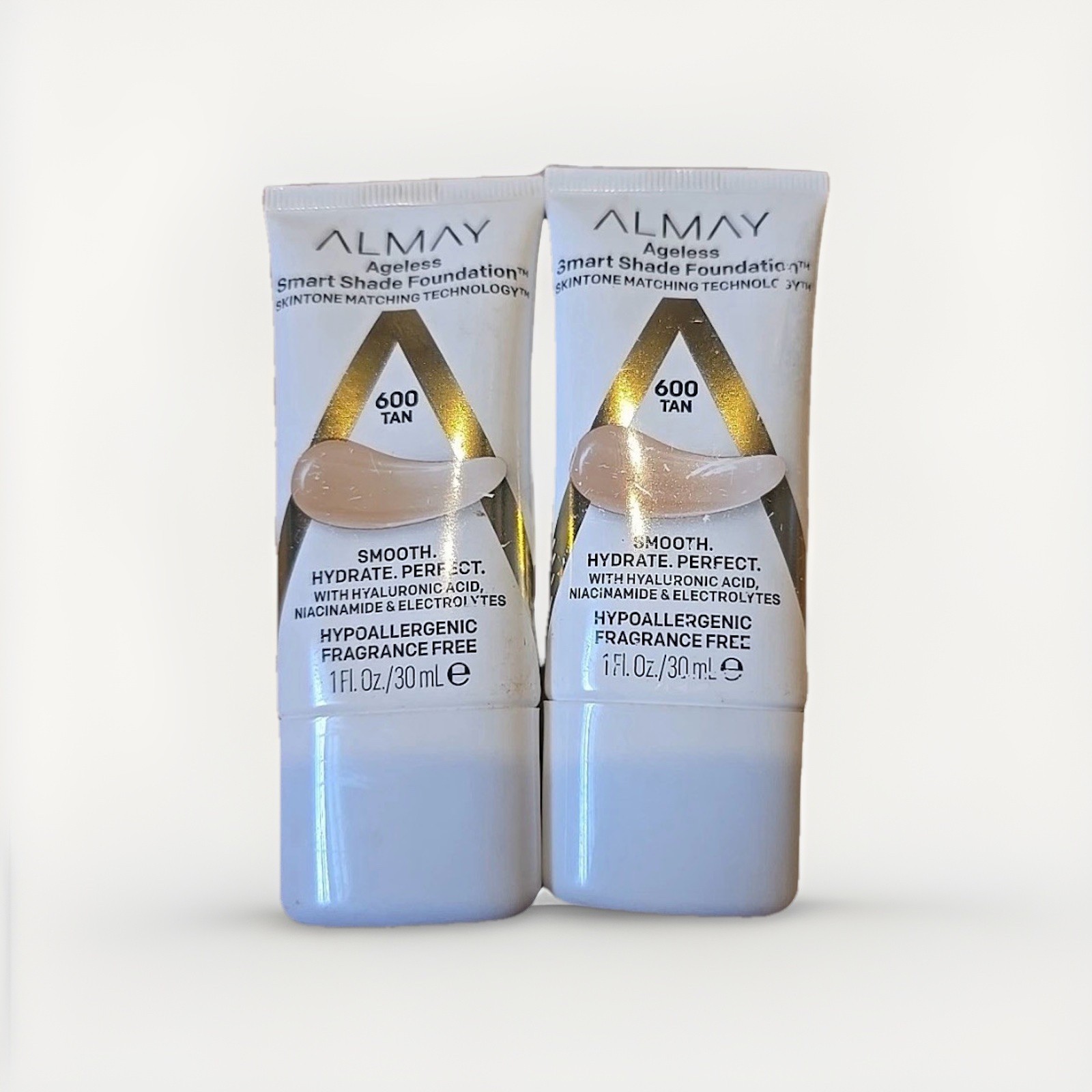 Almay 2 PSCKS Smart Shade Foundation Skintone Matching Technology #600 TAN UB16