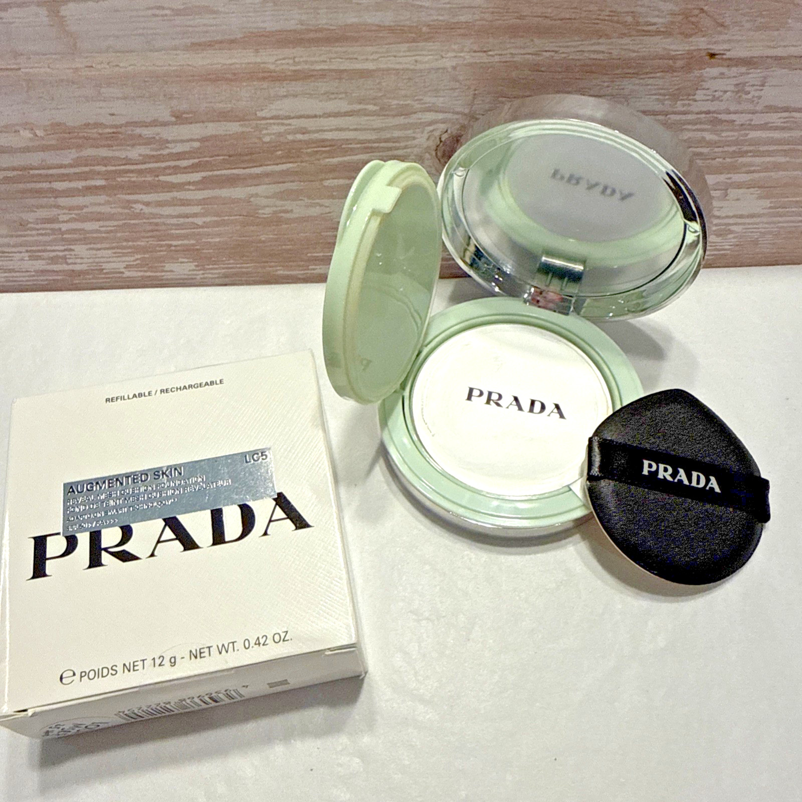 Prada Augmented Skin LC5 Limited Edition Reveal Mesh Cushion Foundation