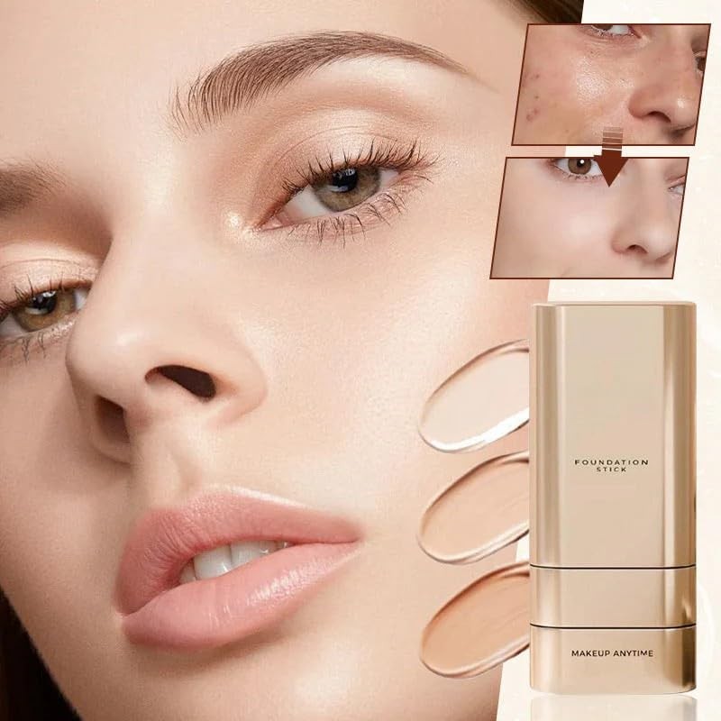 Flawless & Long-Lasting Dual-Ended Foundation Stick, 2-In-1 Contouring Founda…