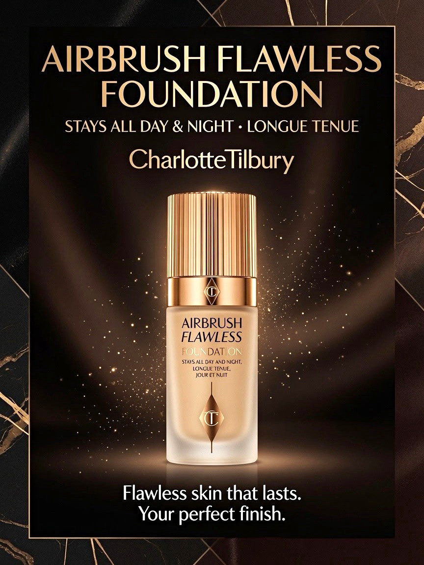 Charlotte Tilbury Airbrush Flawless Foundation Long Lasting Liquid Foundation