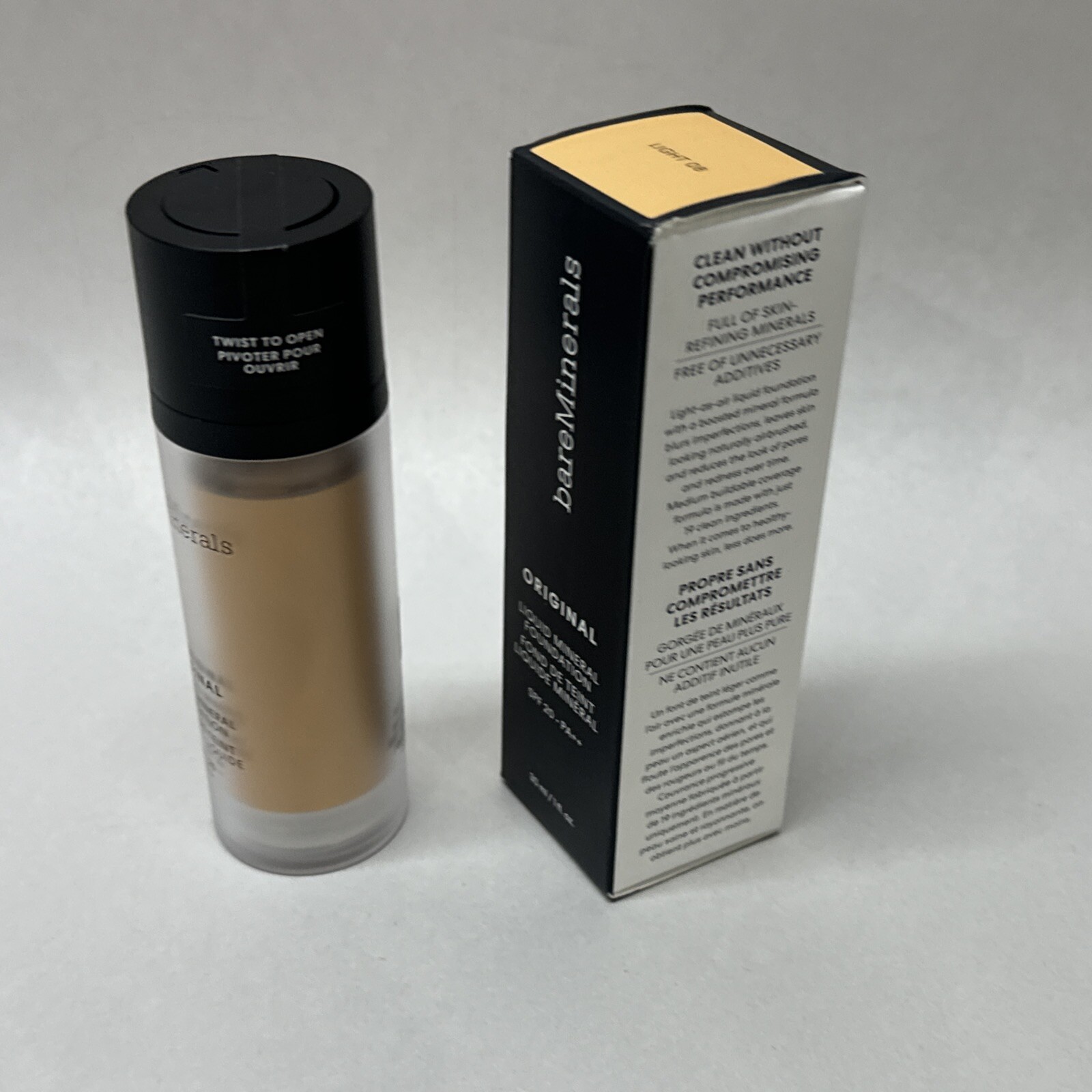 Bare Minerals Light 08 Liquid Mineral Foundation BS SPF 20 ~ LIGHT 08