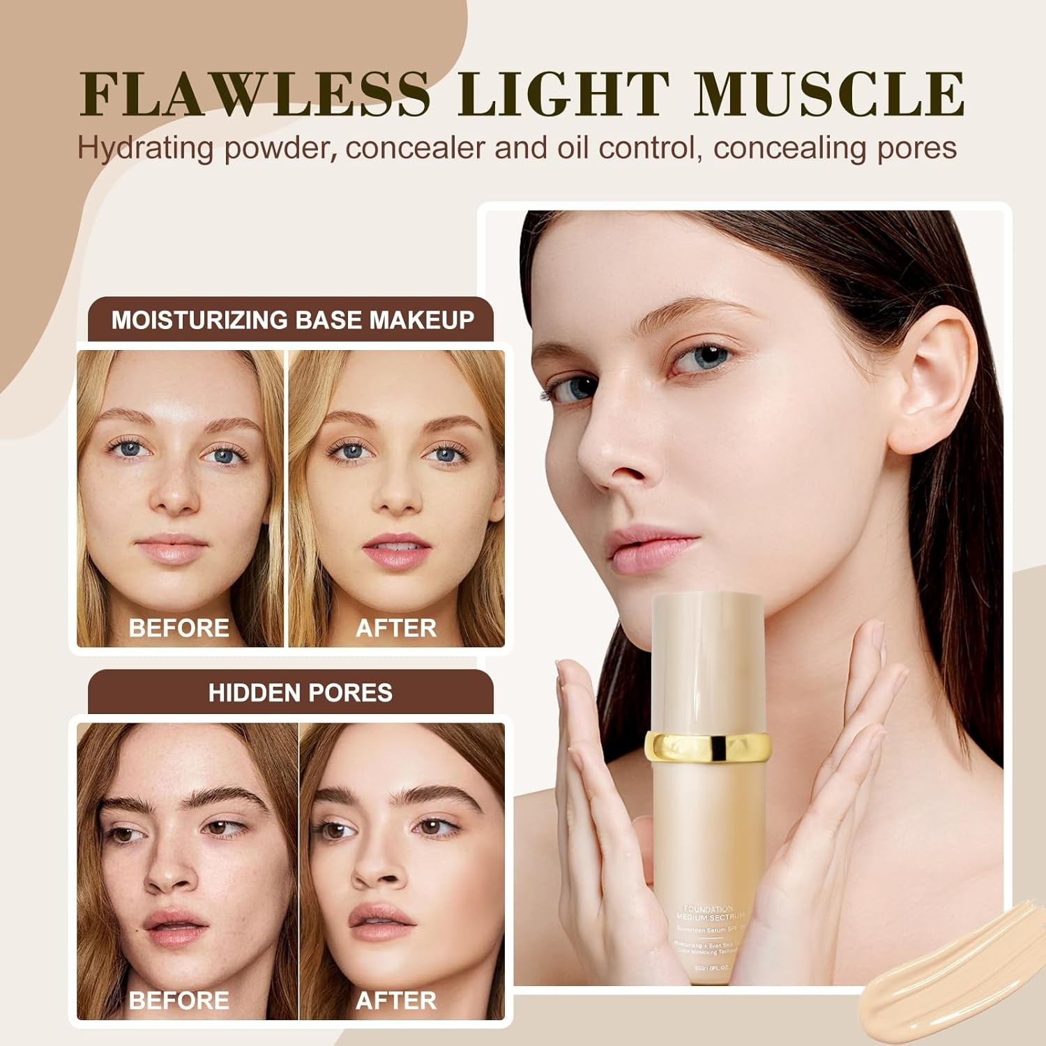 All-Day Moisturizing Foundation with SPF 50 – Flawless Skin for Every Occasion