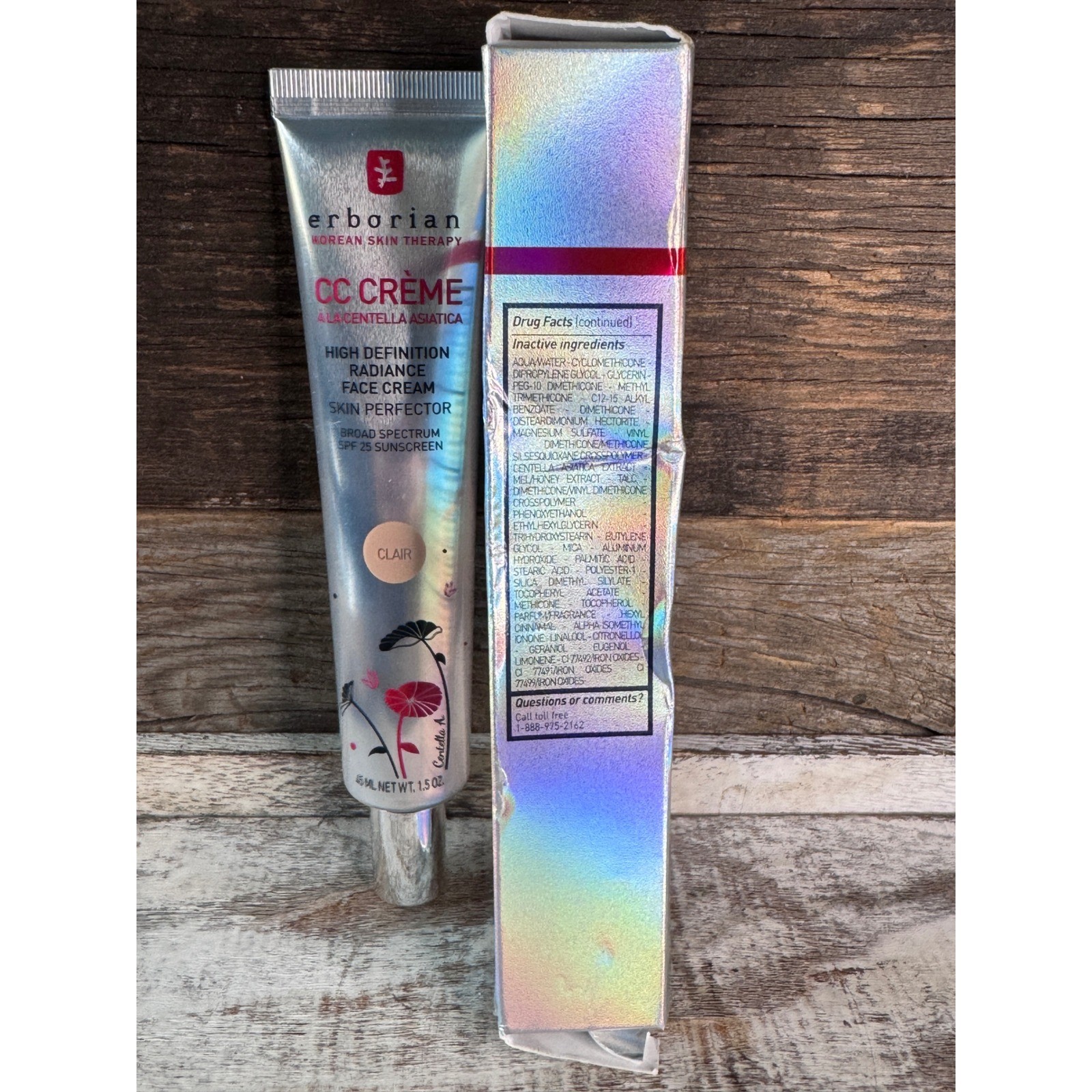 Erborian CC Creme CLAIR | High Definition Radiance Face Cream SPF 25 | MSRP $46