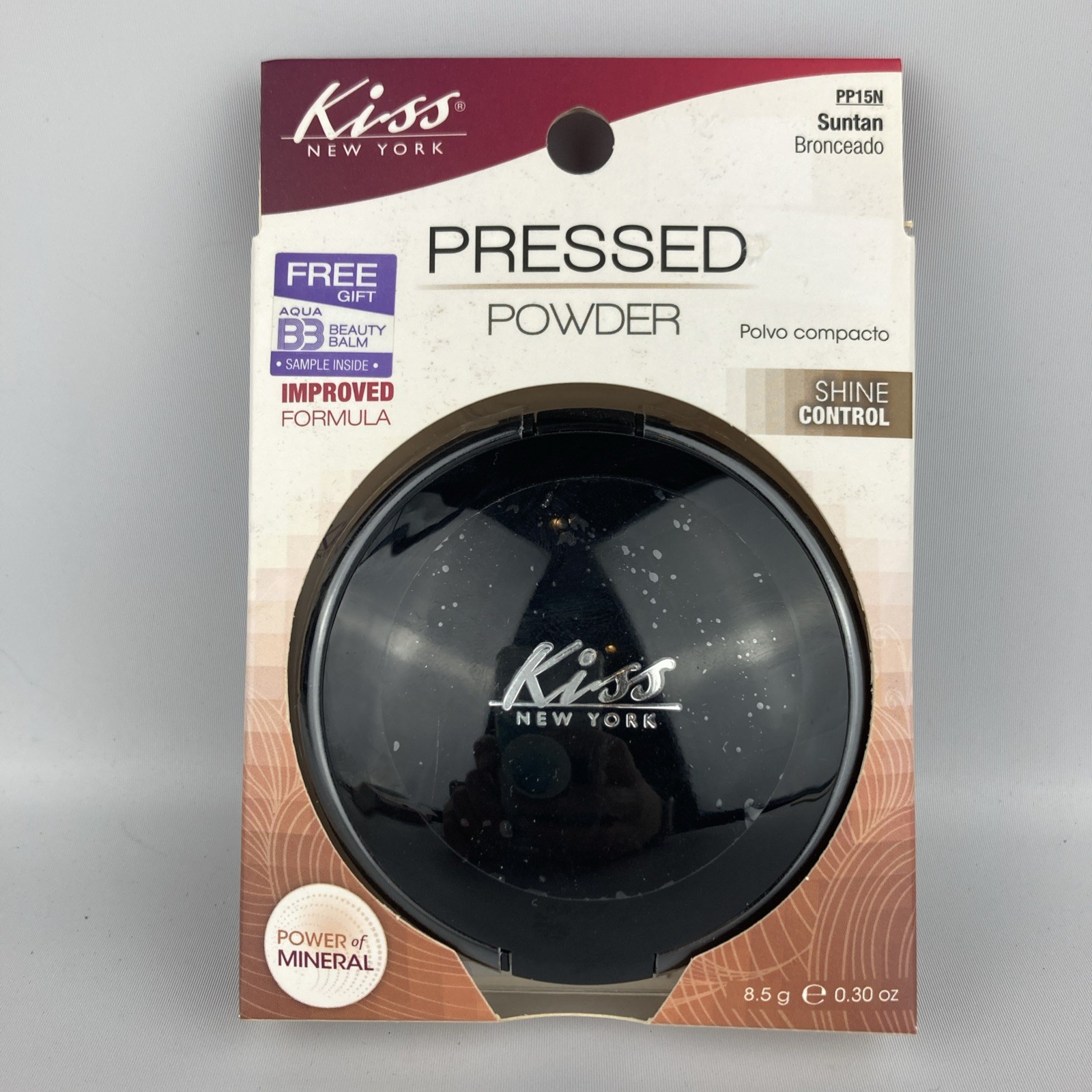 Kiss New York PRESSED Powder Shine Control PP15N Suntan 8.5 g