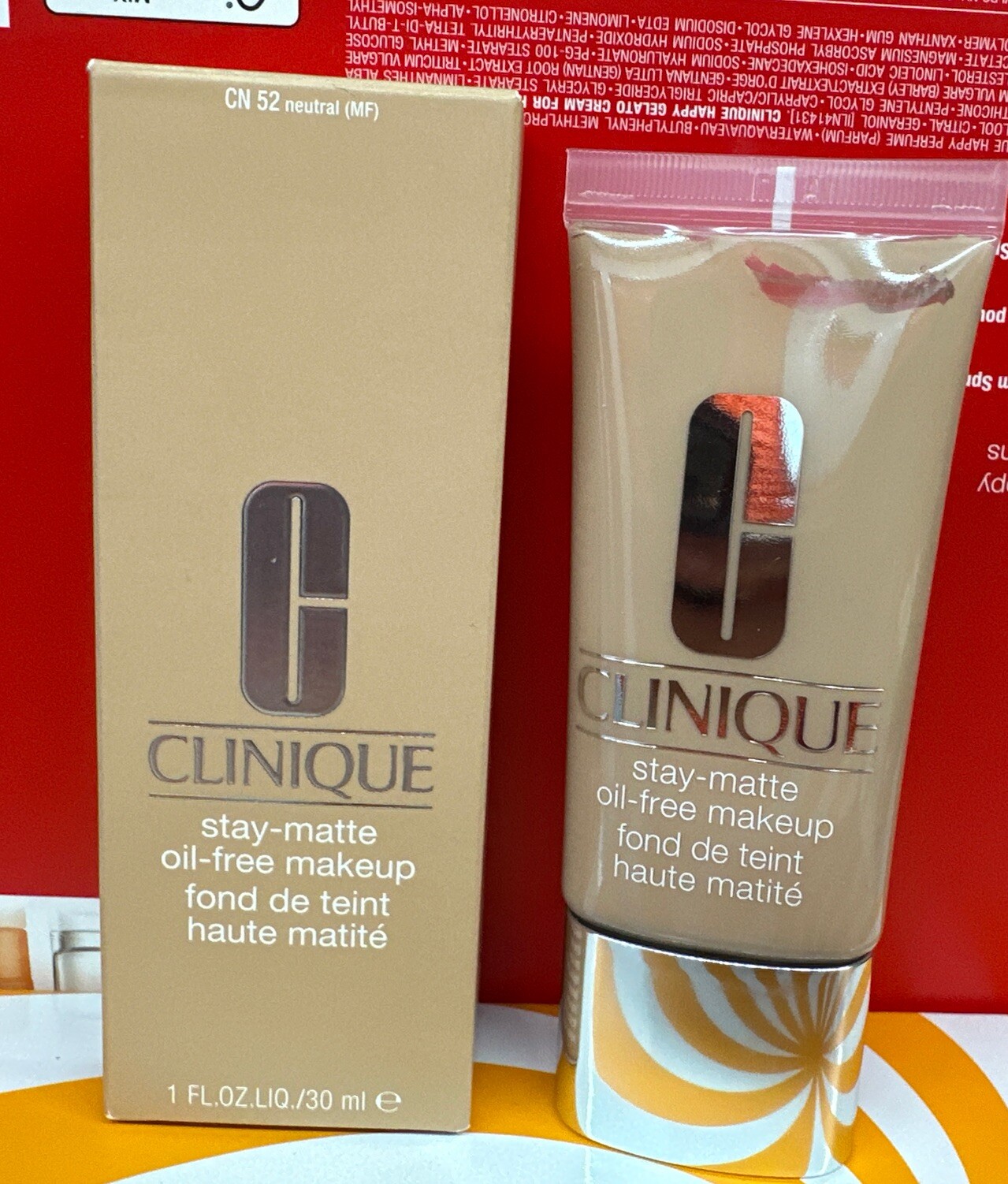 Clinique Stay Matte Oil Free Makeup CN52 NEUTRAL 1oz/ 30ml NEW in retail BOX
