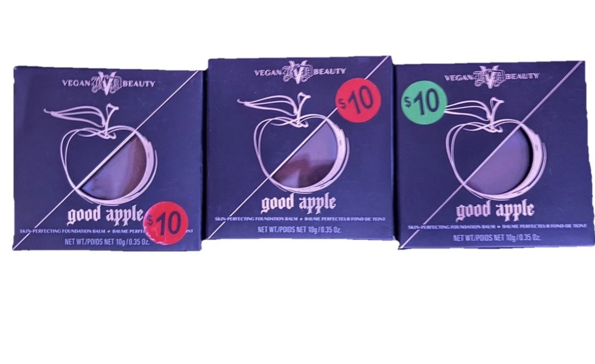 3pack Kat Von D KVD Good Apple SkinPerfecting Foundation Balm DEEP 098 0.35 oz