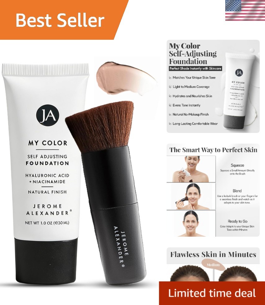 My Color Self-Adjusting Foundation, Hydrating & Lightweight Face Makeup, Skin…