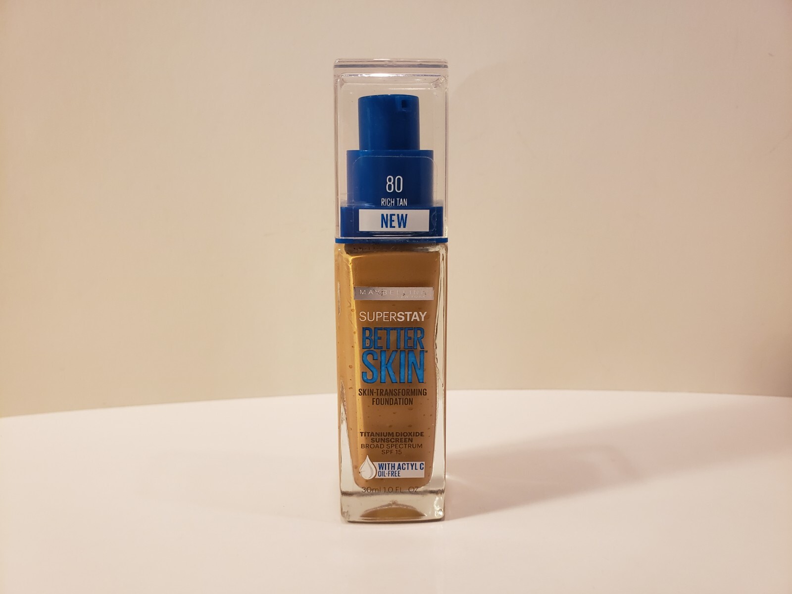 Maybelline~ Superstay Better Skin Transforming Foundation w/SPF15~#80 Rich Tan