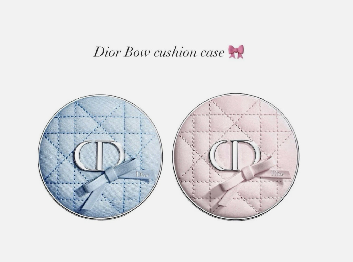 Dior Forever Cushion Case Only Limited Edition Pink Blue Flower Bow Cannage 1pc
