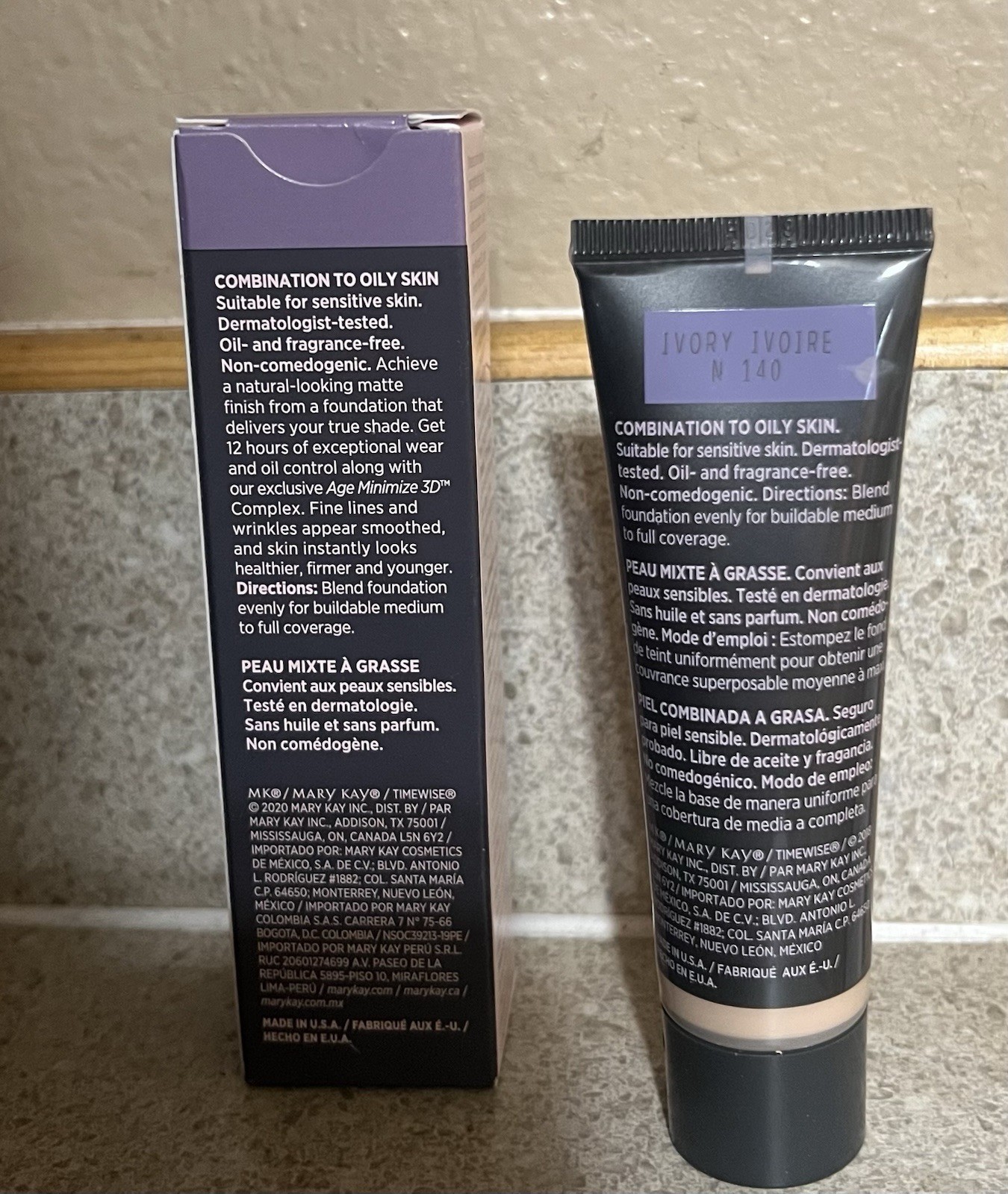 Mary Kay Matte 3D Foundation Ivory N 140 1 fl oz Oil-Free Fragrance-Free