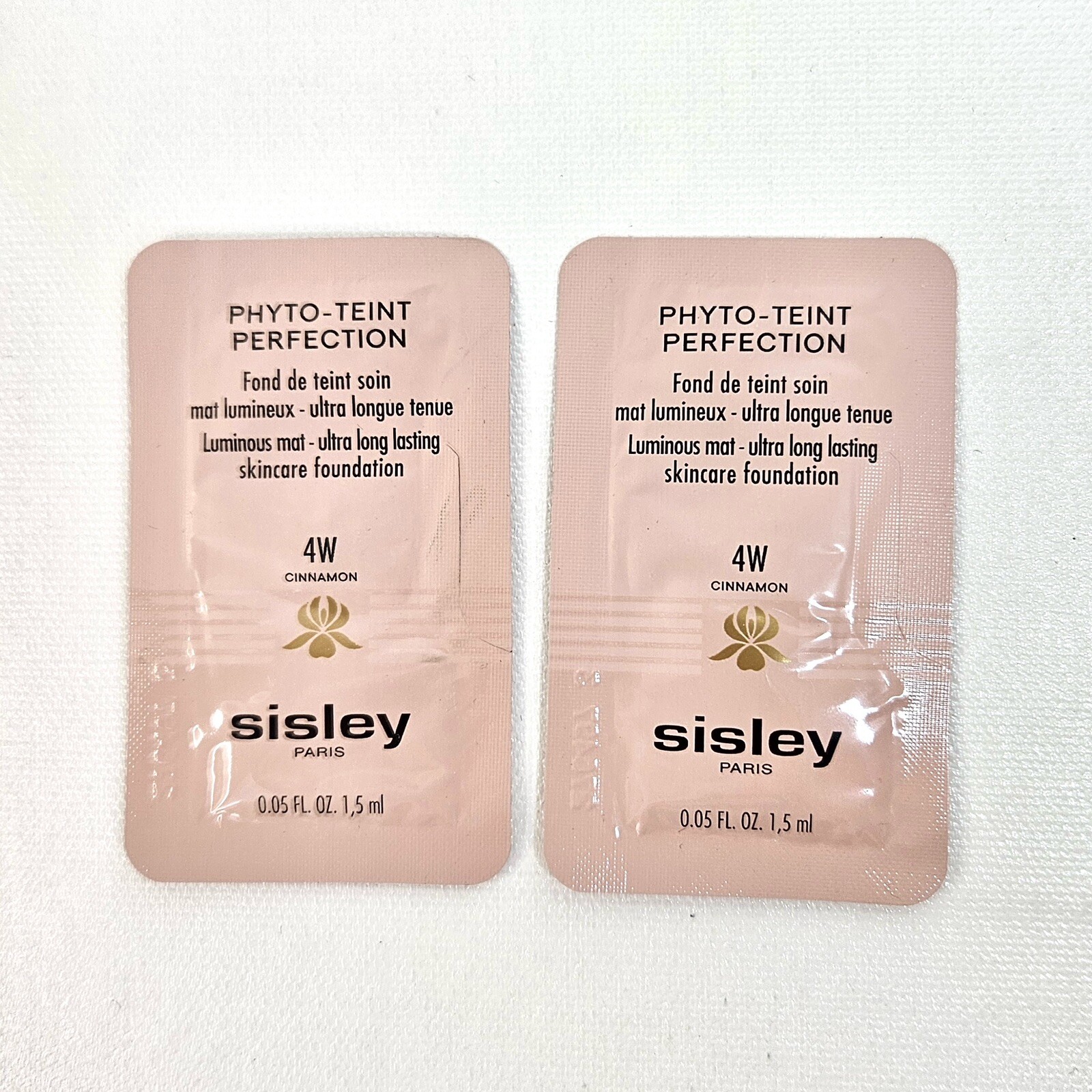 2x SISLEY Samples Phyto-Teint Perfection Skincare Foundation SHADE 4W Sample