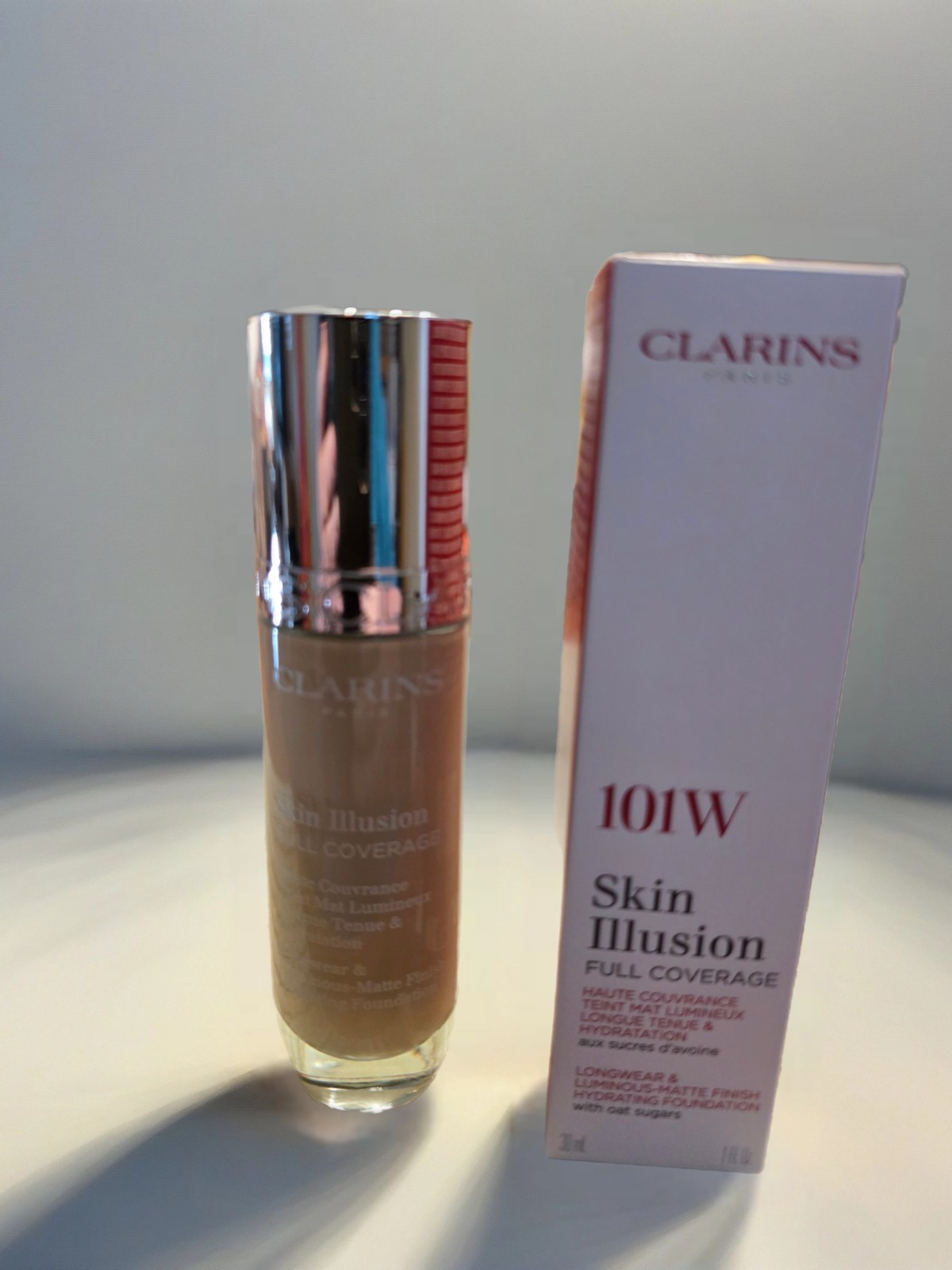 CLARINS SKIN ILLUSION FULL COVERAGE WITH OAT SUGARS 30 ML/1 FL.OZ. #101W