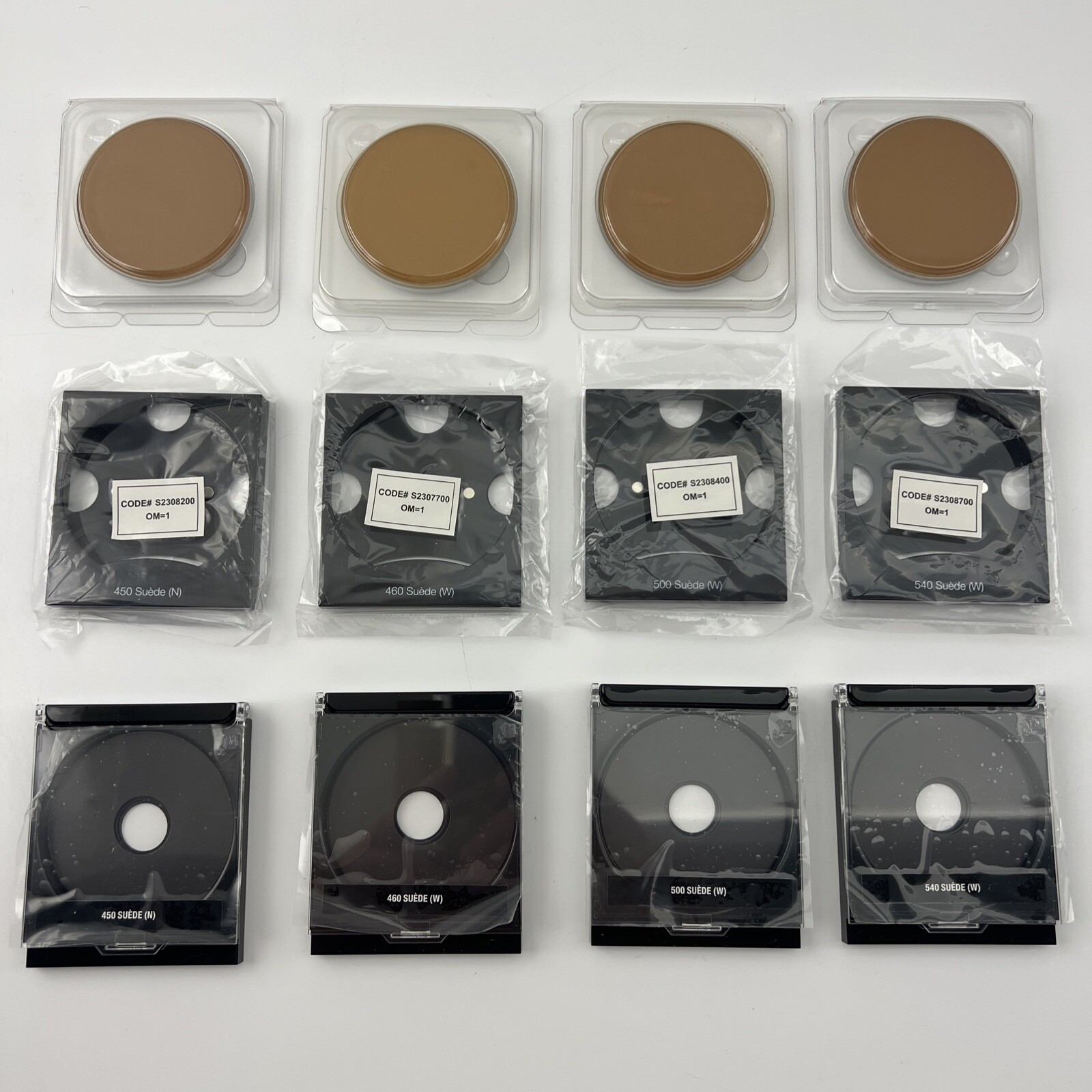 Lancome Dual Finish Powder Foundation Refill Lot Of 4 Suede 450, 460, 500, 540