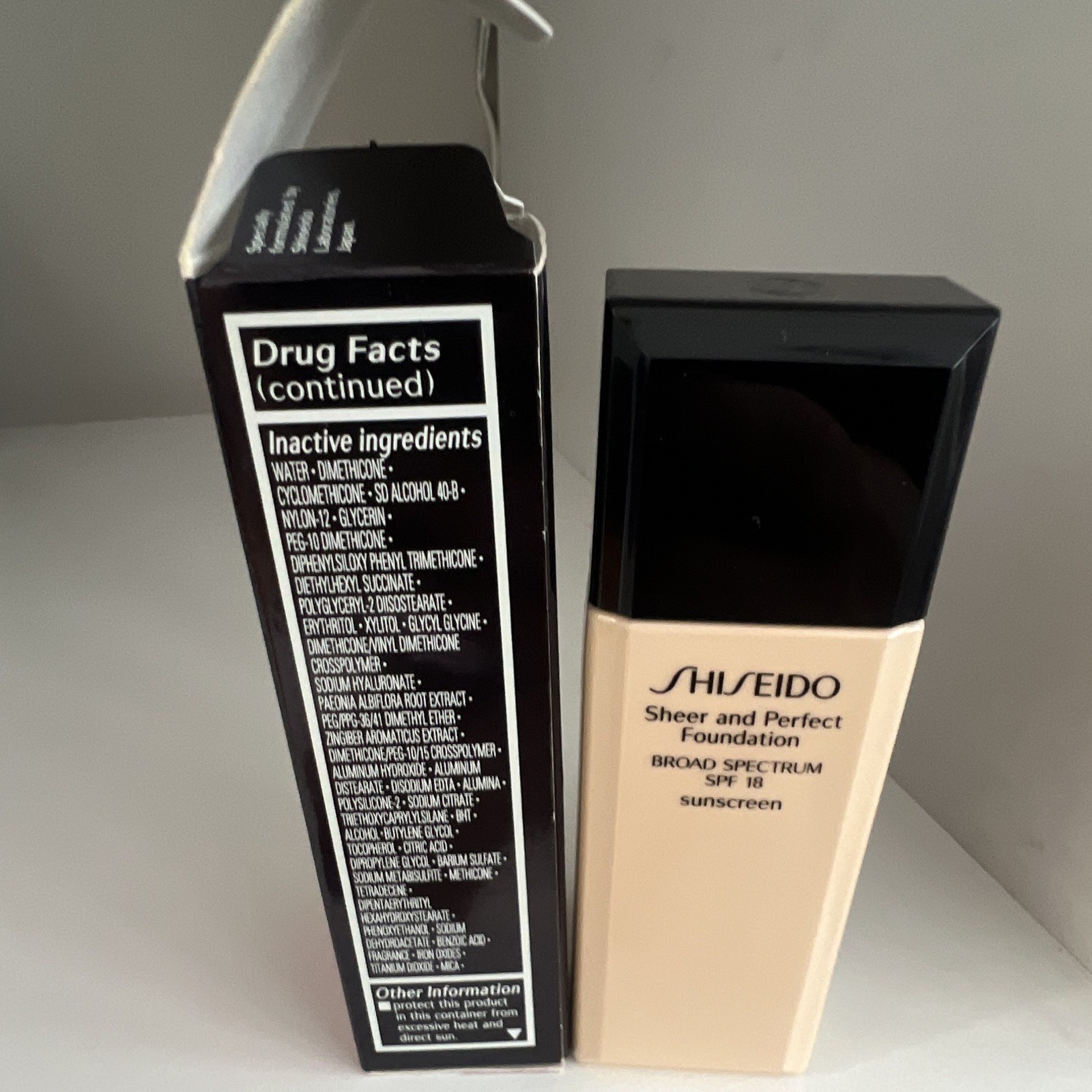Shiseido Sheer and Perfect Oil-Free Liquid Foundation SPF 18 Rich Brown 1oz