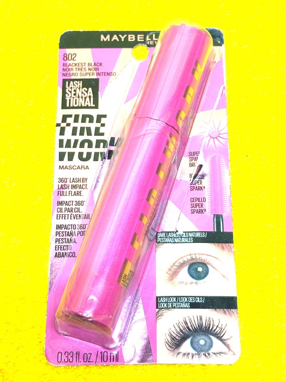 MAYBELLINE 802 FIRE WORK MASCARA .33 fl oz