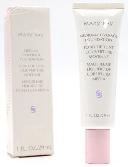 Mary Kay Medium Coverage Foundation – Beige 302, 1oz Pink Cap