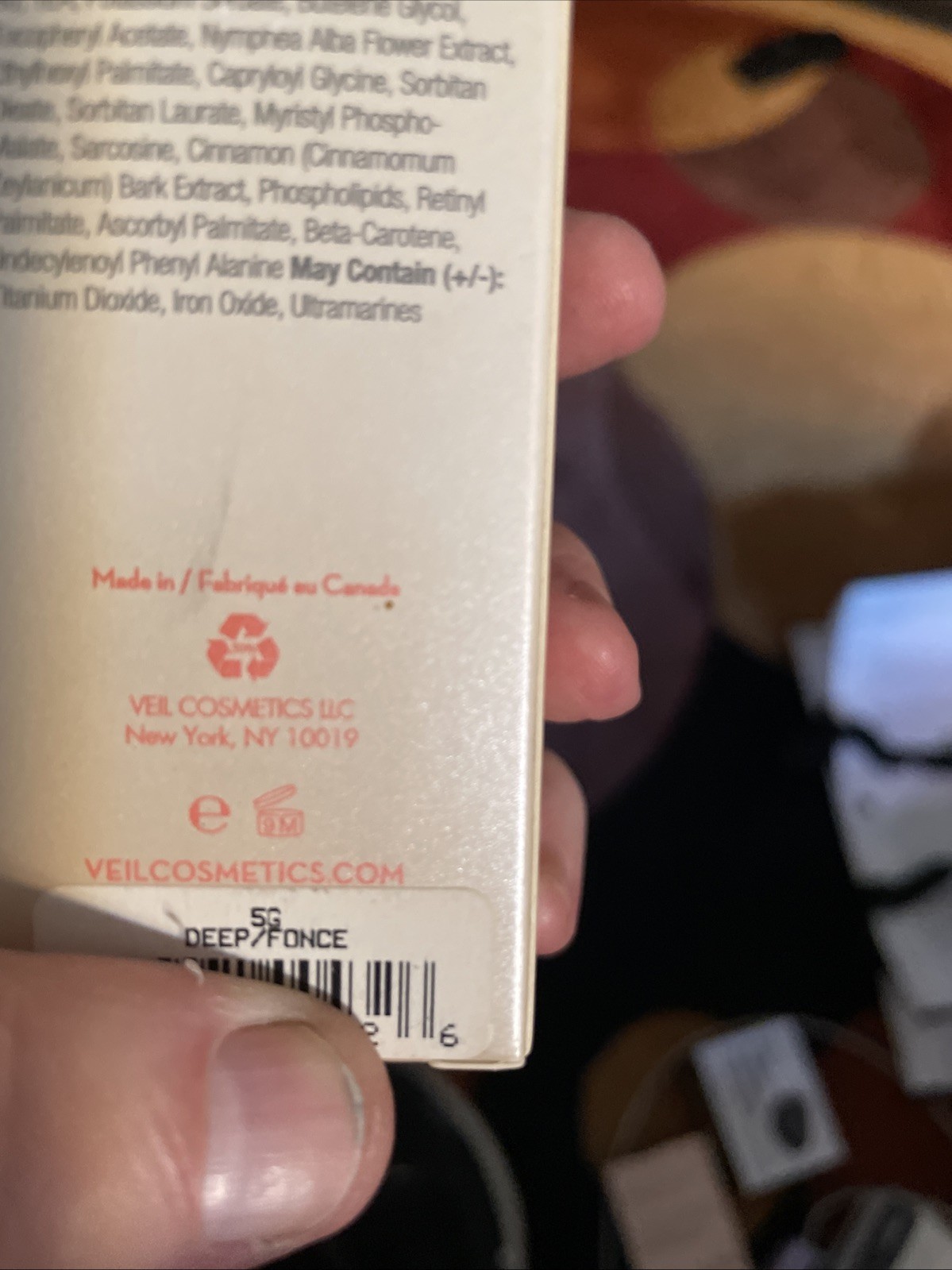 Veil Cosmetics Sunset Skin Liquid Foundation 1 oz. 5G Deep