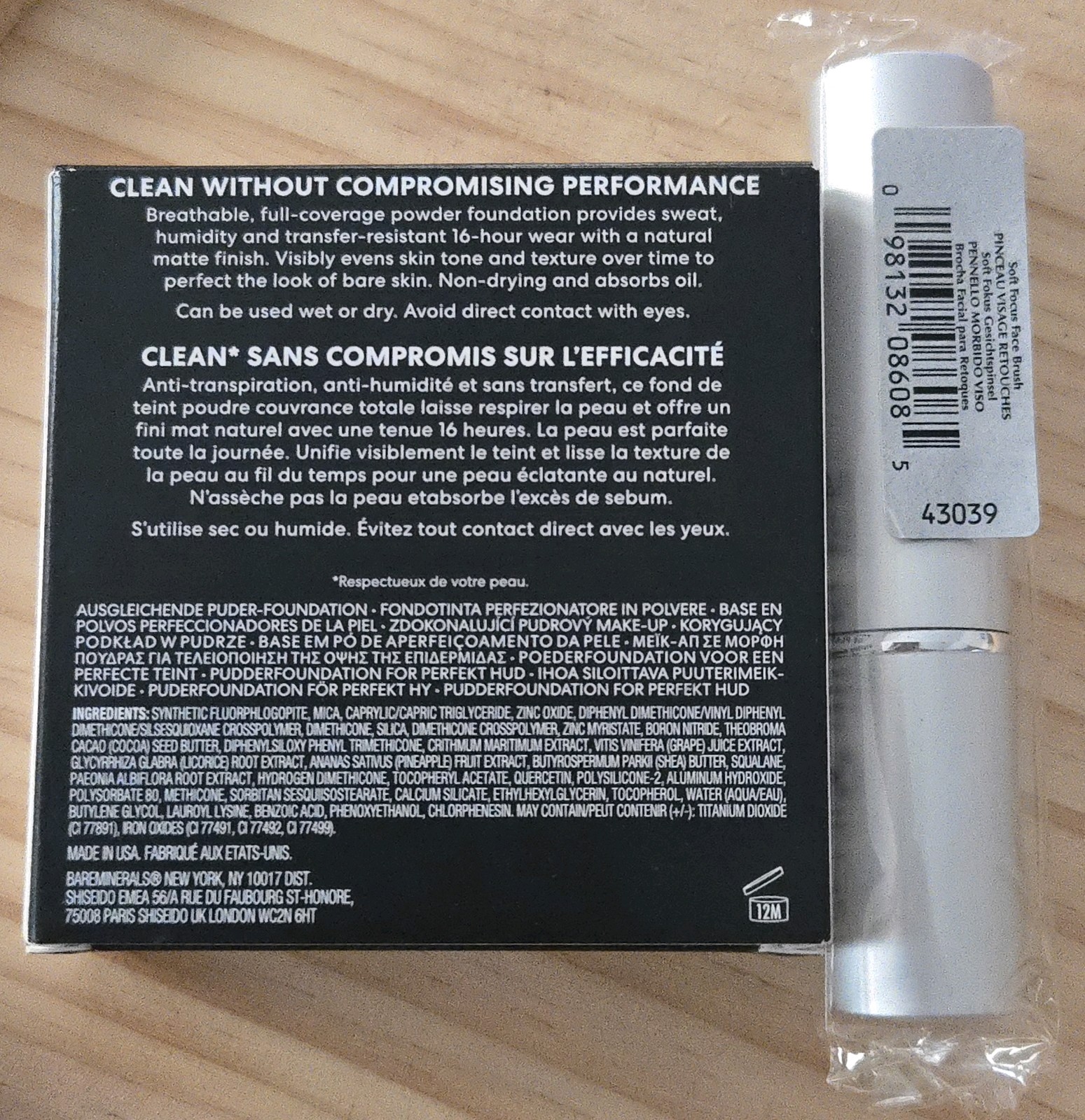 Bareminerals Barepro Perfecting Powder Foundation Medium Deep 40 Warm + BRUSH!