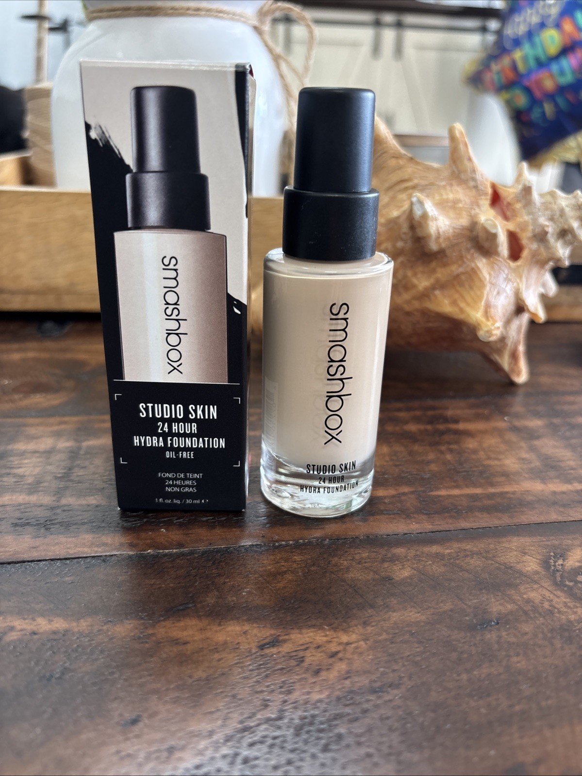 Smashbox Studio Skin 24 Hour Hydra Foundation Oil Free 1 fl oz 0.3 Fair NIB