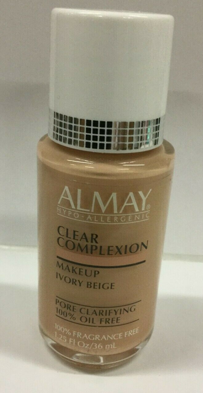 Almay Clear Complexion Makeup Foundation IVORY BEIGE Fragrance Free Oil free