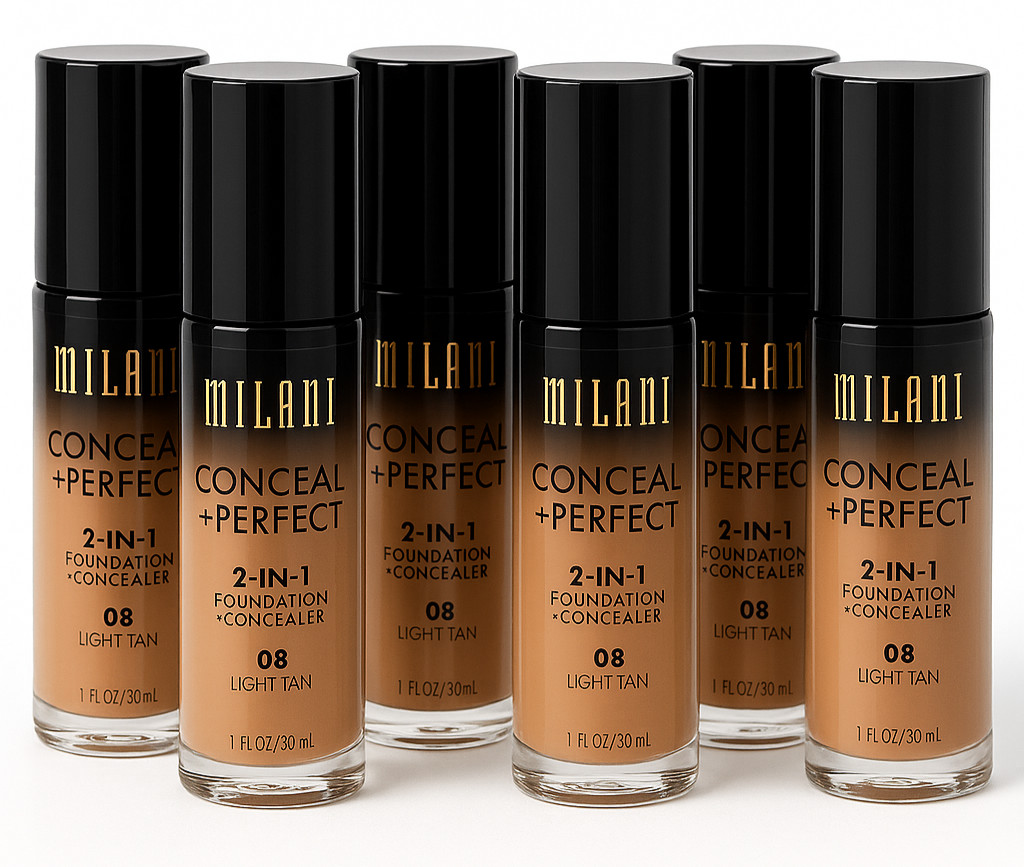 Lot of 6 Milani Conceal + Perfect 2‑in‑1 Foundation Light Tan 08 NEW