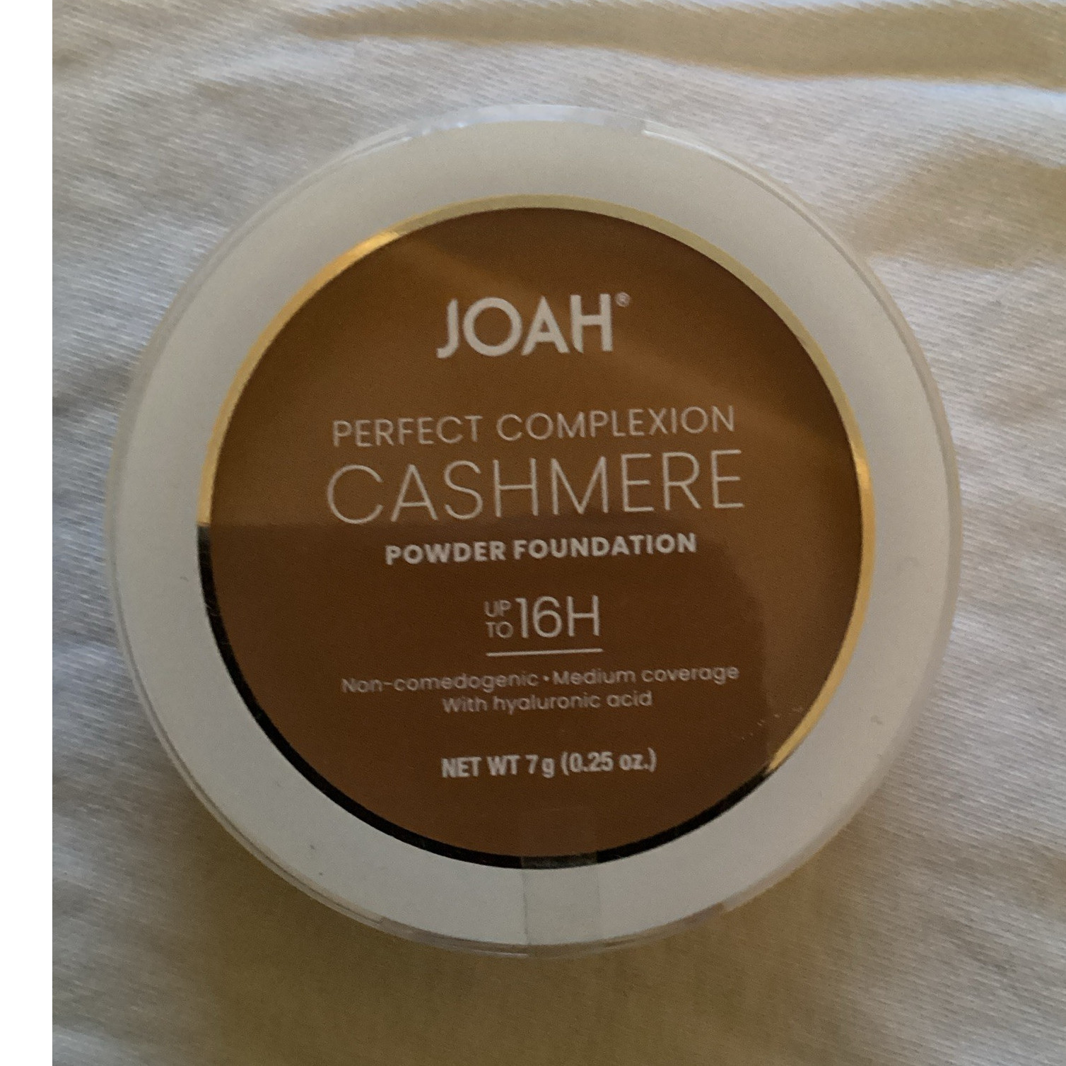 JOAH Perfect Complexion Cashmere Powder Foundation Tan Warm Undertones 7g