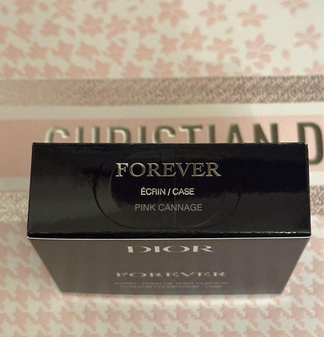 Dior Cushion Fan Case Pink Cannage Limited Christmas Cosmetic Accessory