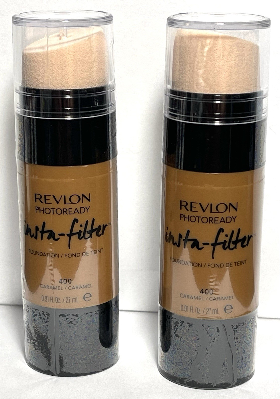 Lot of 2 Revlon Photoready Insta Filter Foundation #400 Caramel New & Sealed