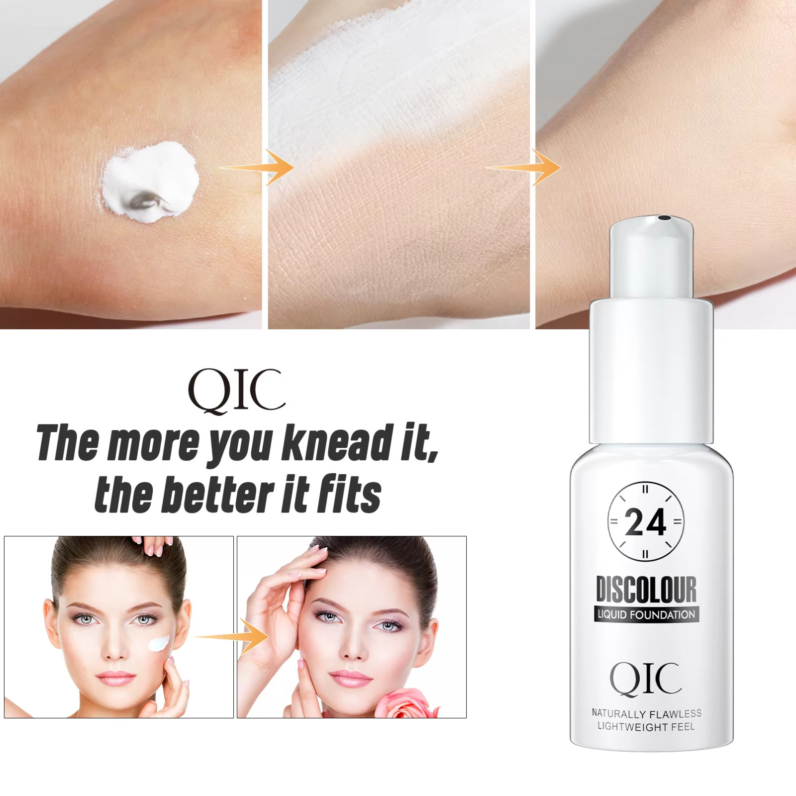 Color Changing Foundation Liquid Hydrating Concealer Soft Matte Long Lasting