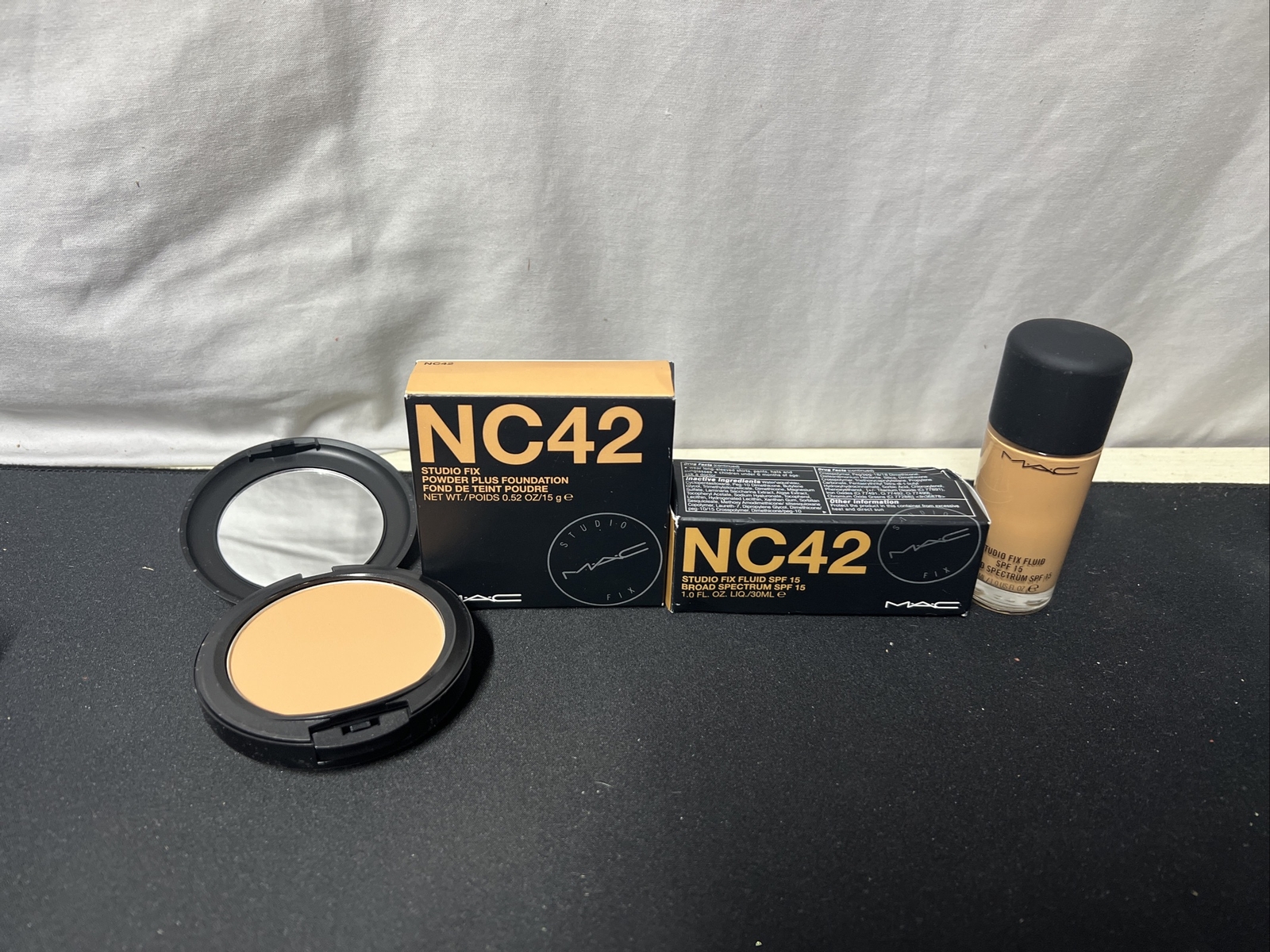MAC Studio Fix Powder Plus Foundation (0.52 OZ)And Fluid With SPF 15 (1.0 FL OZ)