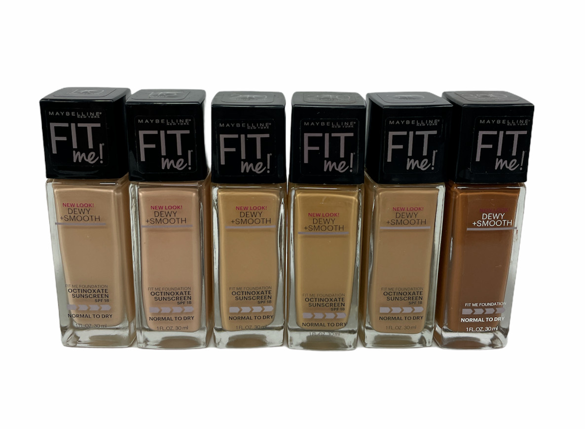 Maybelline Fit Me Foundation SPF18 Dewy + Smooth (1floz/30ml) LOT OF 2 YOU PICK!