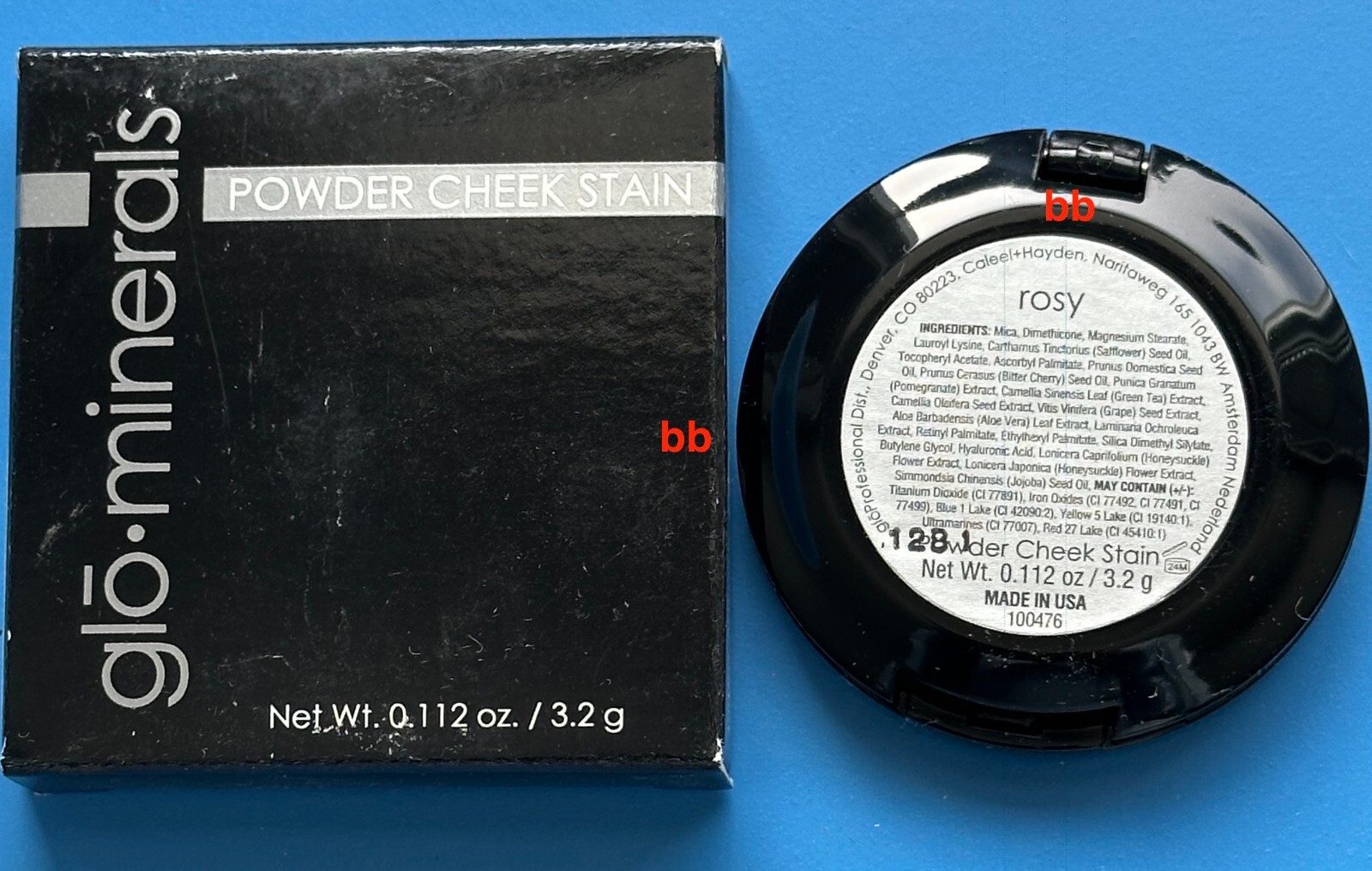 GloMinerals Power Cheek Stain Blush Rosy 3.2 g / 0.112 oz New in Box