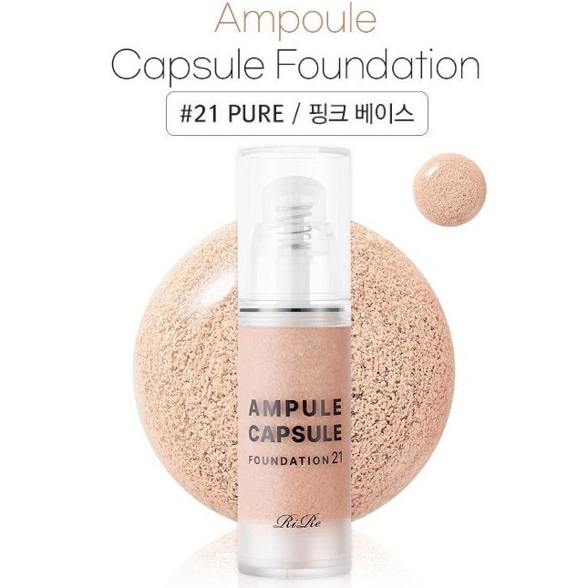 RIRE Ampoule Capsule Foundation 30ml #21 Pure Beige Moist Natural Cover Makeup