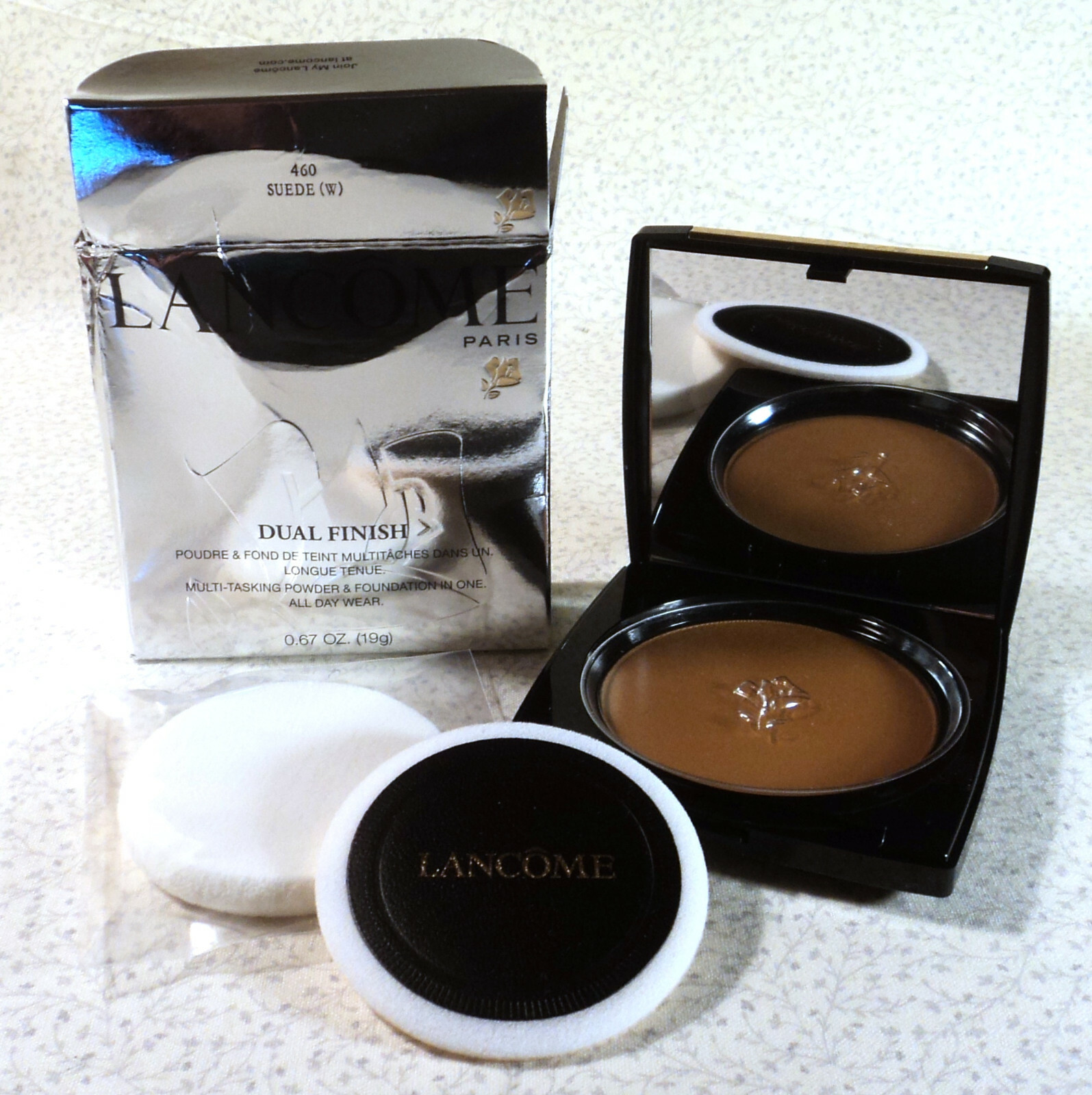Lancome Dual Finish Powder & Foundation – 460 Suede (W) – 0.67 oz. – Boxed