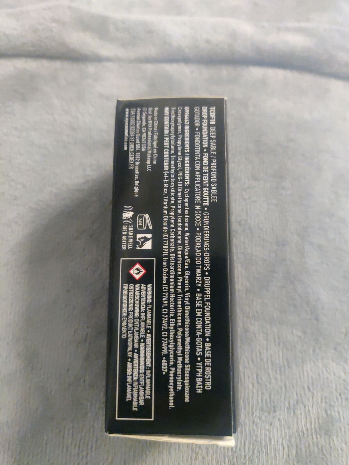NYX Total Control Drop Foundation Deep Sable TCDF18 New SEALED