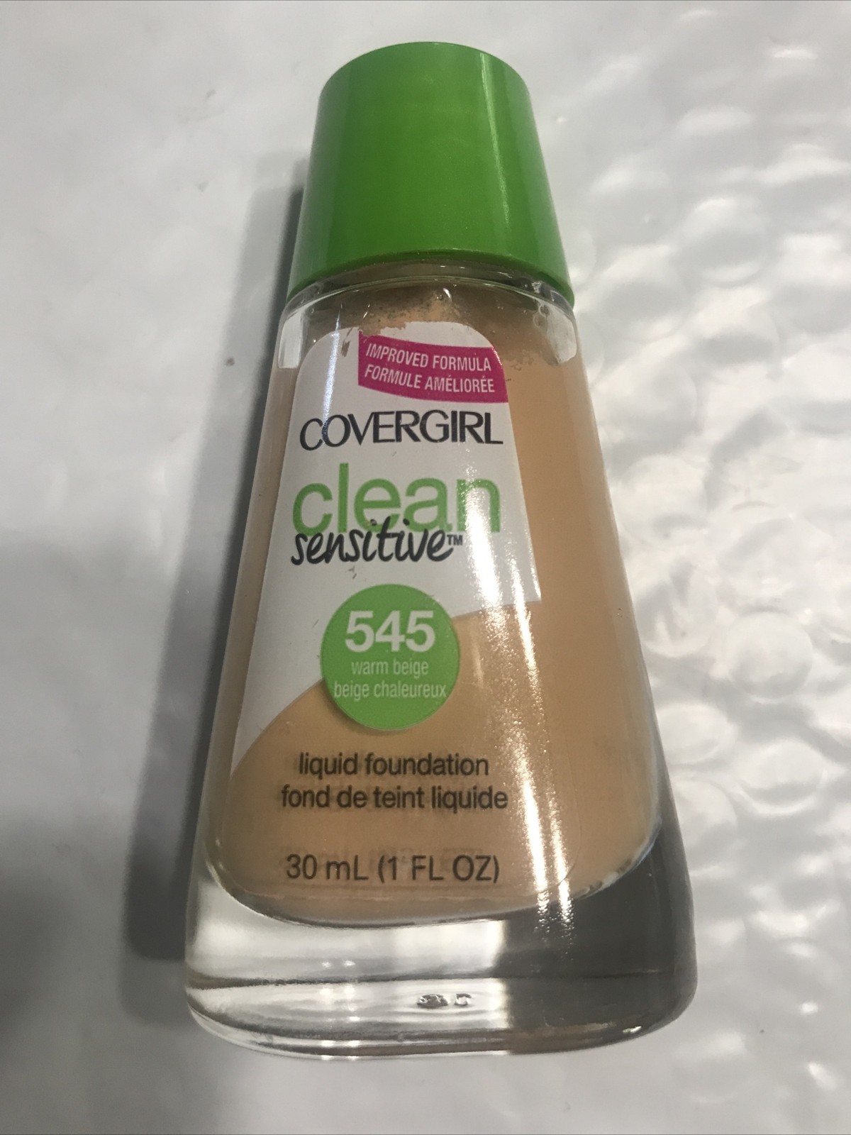 COVERGIRL Clean SENSITIVE Liquid Foundation 545 WARM BEIGE unsealed