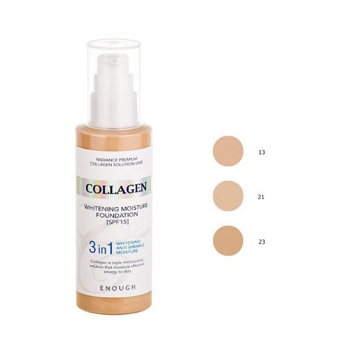 ENOUGH COLLAGEN WHITENING MOISTURE FOUNDATION SPF15, 3in1 Korean Cosmetics