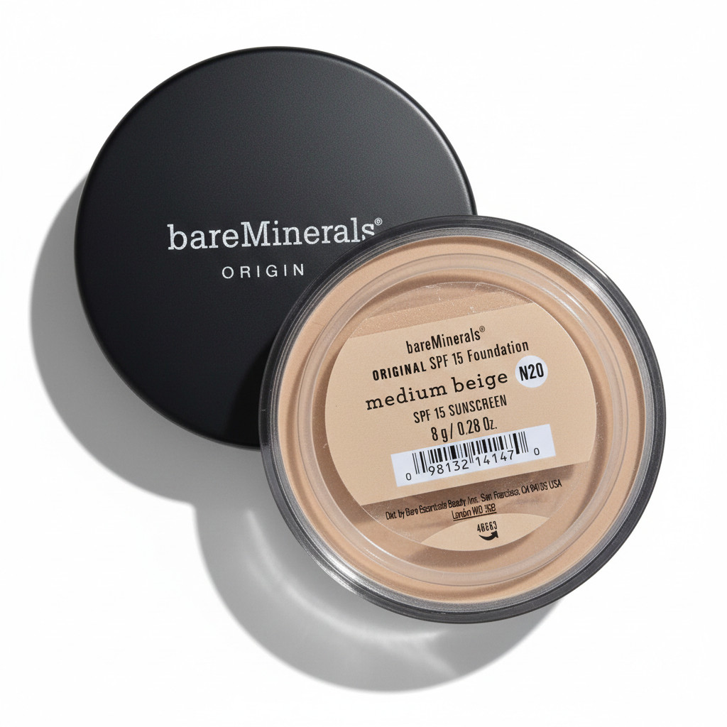 BareMinerals Original SPF 15 Foundation Medium Beige N20 8g Loose Powder Makeup