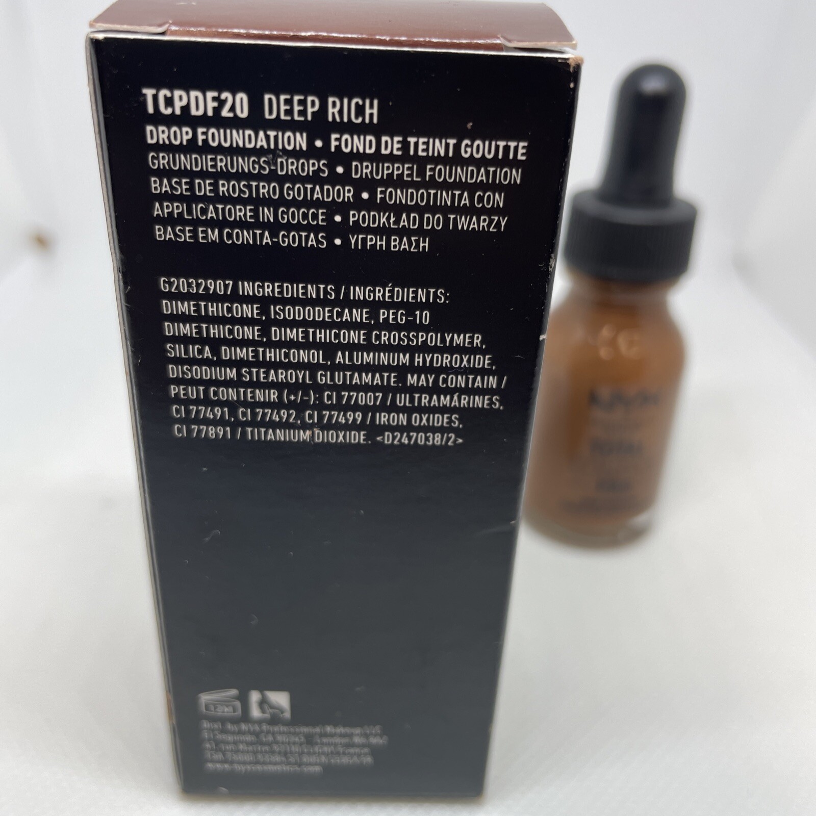 NYX Professional Makeup Total Control Pro Drop Foundation Skin-true buildable…