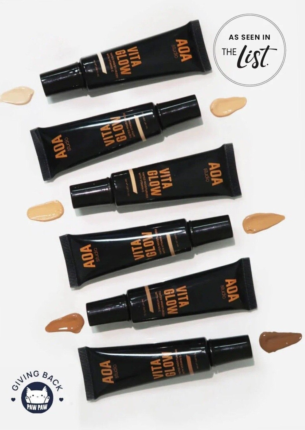 AOA Studio Vita Glow Tinted Moisturizer with Vitamin C – CHOOSE SHADE – New