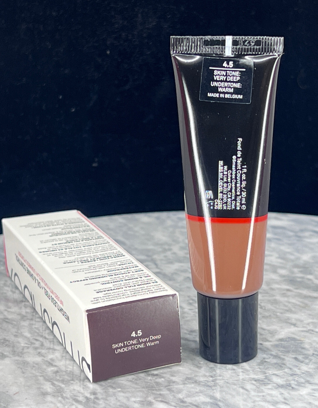 Smashbox Full Coverage Oil & Shine Control 24 Hour Foundation 1 oz 30ml #4.5 NIB