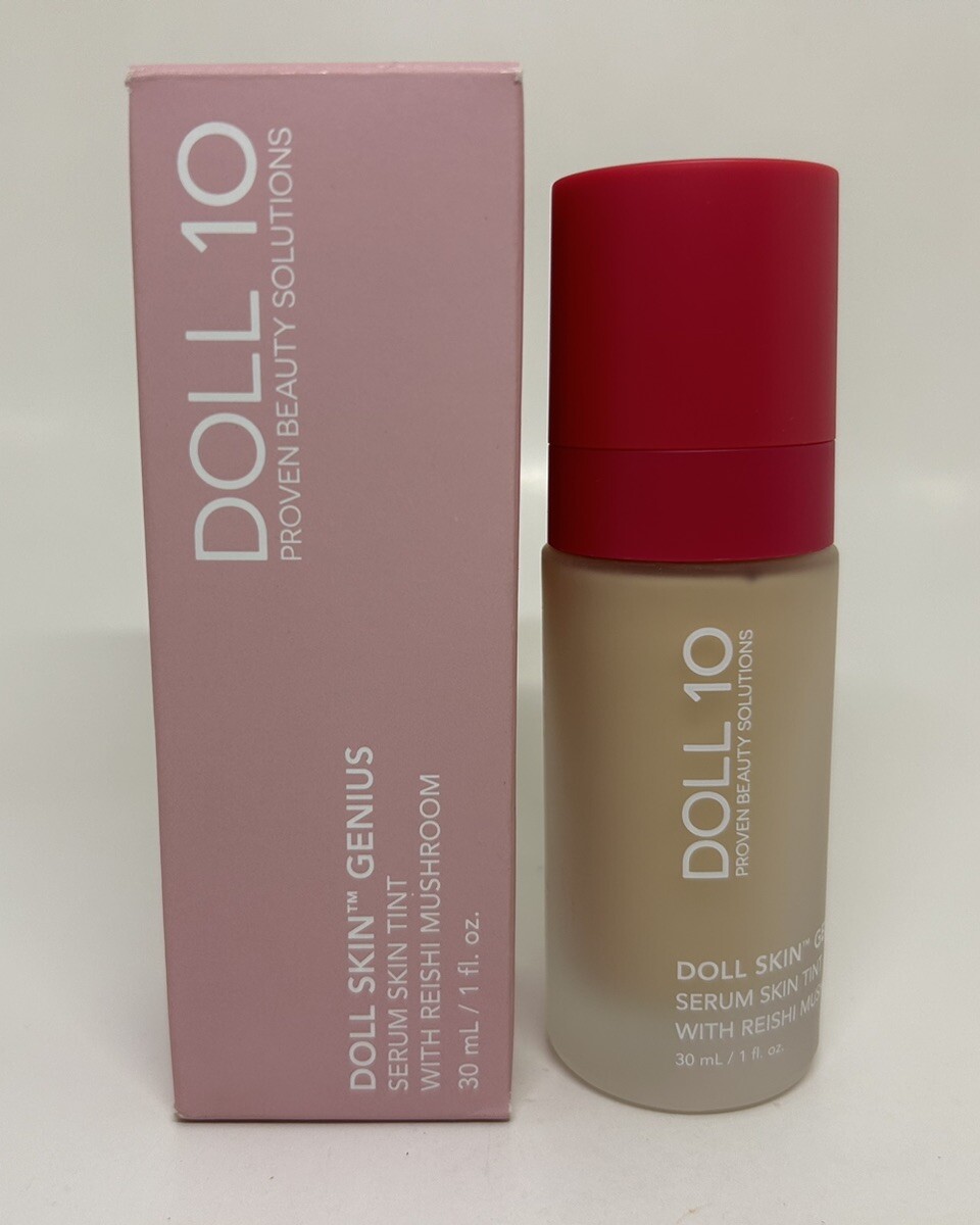 Doll 10 Doll Skin Genius Serum Skin Tint Reishi Mushroom LIGHT 1 oz NEW w/BOX