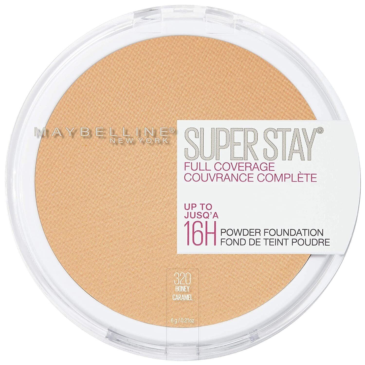 Maybelline Super Stay Full Coverage Powder Foundation 16 hour, 320 Honey Caramel