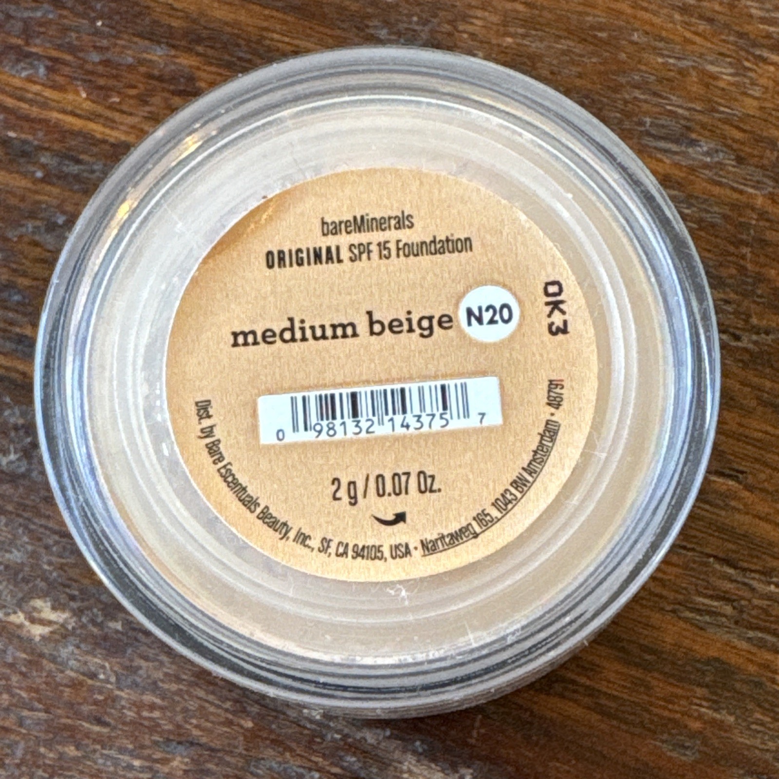 bareMinerals Original Medium Beige SPF 15 Loose Powder Foundation 8g/0.28 Oz.
