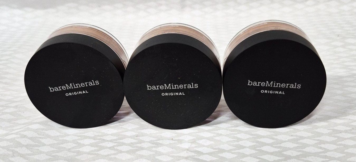 LOT/3 Bare Escentuals bareMinerals ORIGINAL SPF15 Foundation GOLDEN DEEP W50