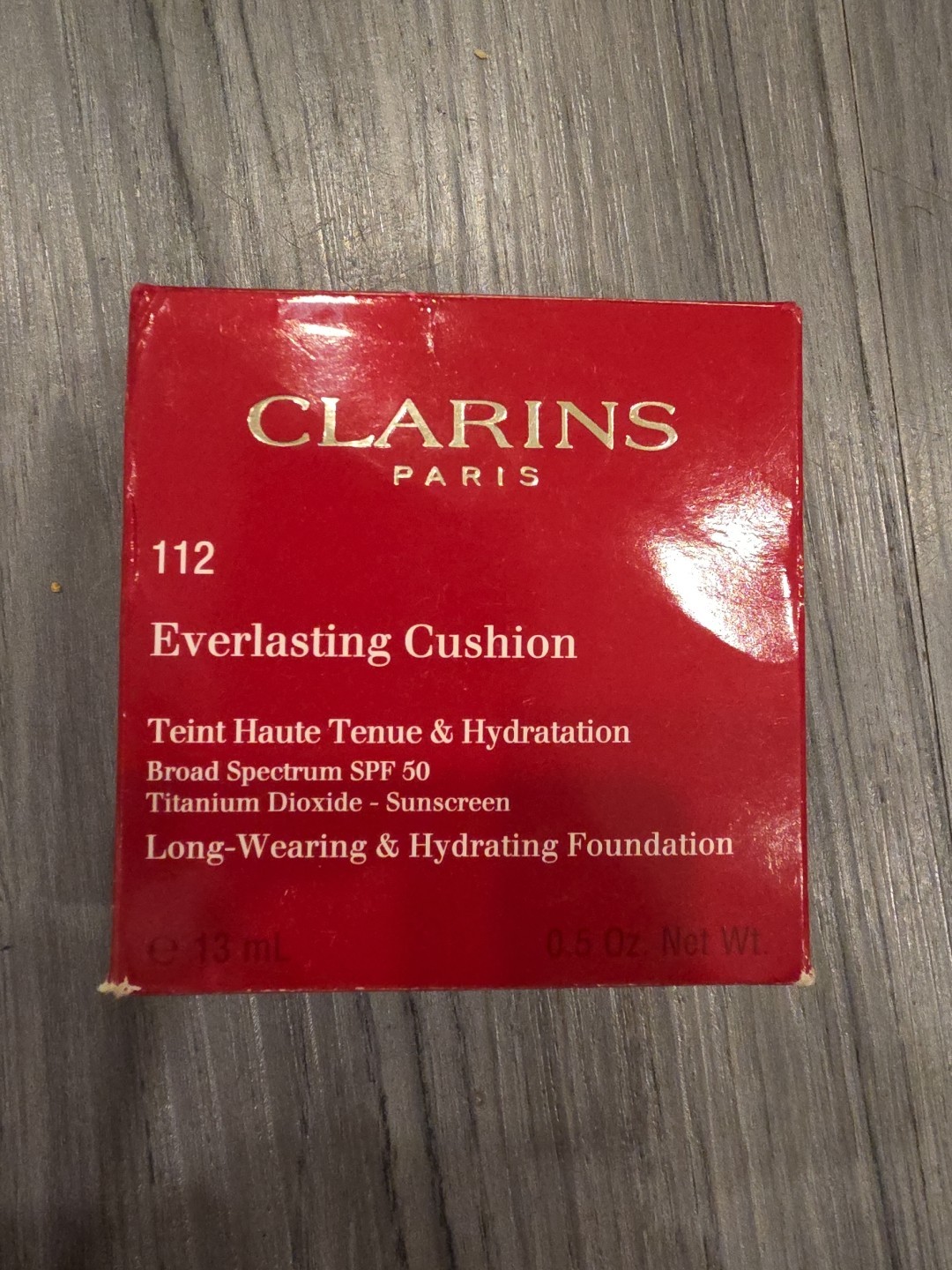 Clarins Everlasting Cushion SPF50 Long-Wearing & Hydrating Foundation #112 Amber