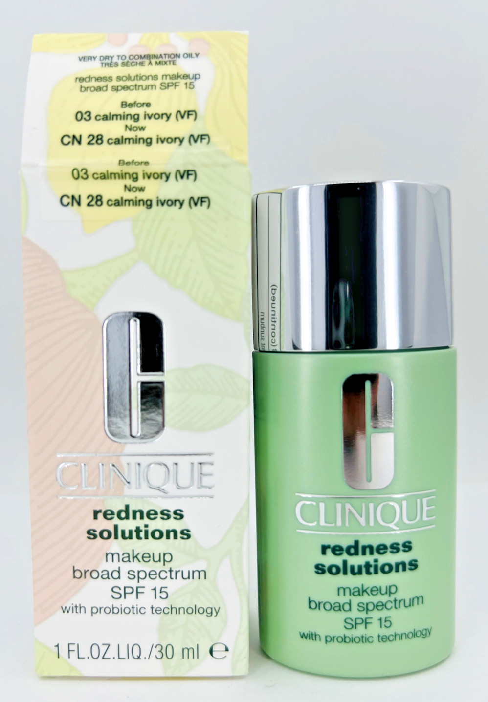 Clinique Redness Solutions Makeup – CHOOSE SHADE – 1fl.oz.liq./30mL