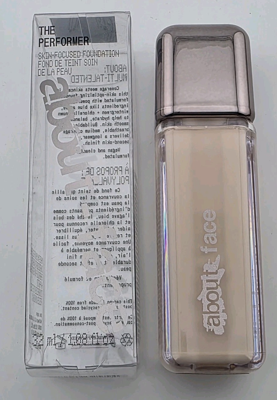 About-Face THE PERFORMER Skin-Focused Foundation F1 NEUTRAL 1.08 fl oz NEW